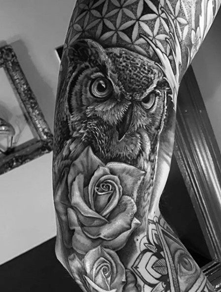 Omg Im loving this one  owl skull dope ink tat t  Flickr