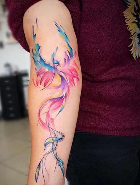 golden phoenix tattoo