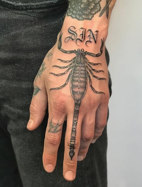 Scorpion Tattoos for Men  Scorpion tattoo Hand tattoos Tattoos for guys