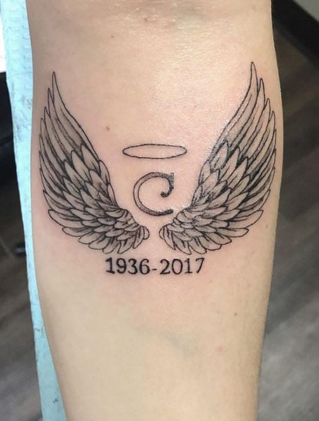 Wings With Halo Tattoo by amynguyenart  Tattoogridnet