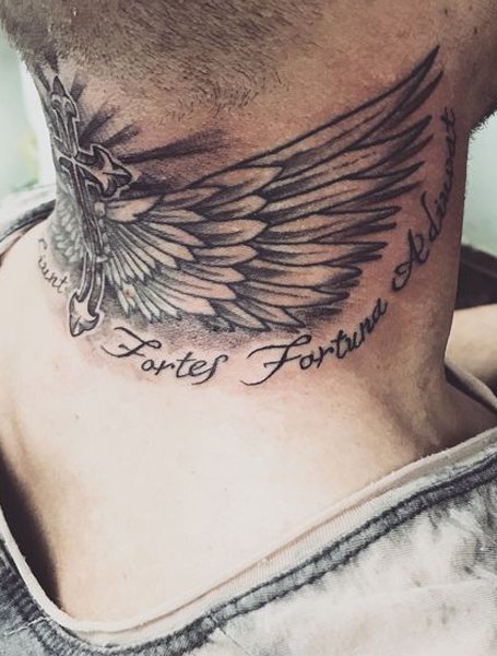 Ouch” neck tattoo wing with diamond 💎! Strong kid took it like a champ!! # necktattoo #wings #diamondtattoo #guayaquil #ecuador🇪🇨 | By Los Angeles  Tattoo GyeFacebook