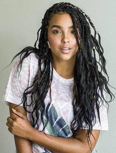 Featured image of post Jumbo Knotless Goddess Box Knotless Braids With Curly Ends
