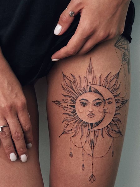  30 Sun Moon and Sun and Moon tattoos for you