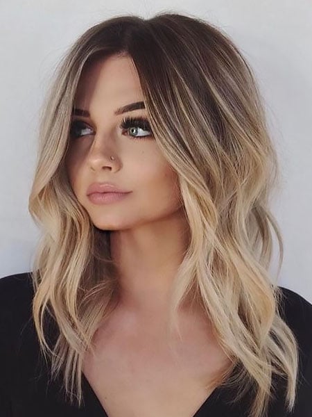 cute shoulder length hairstyles for round faces