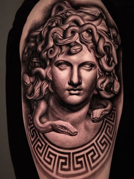 Salvation Tattoo Studios  Greek tattoos Medusa tattoo design Medusa  tattoo