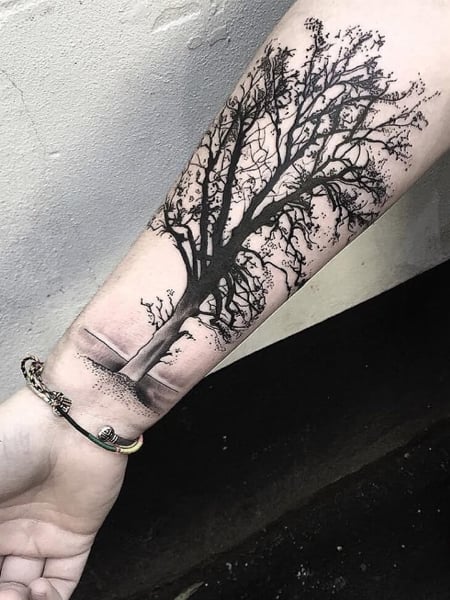 27 Beautiful Tree Tattoos  A Guide to Their Meanings