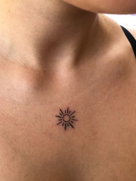 23 Sizzling Sun Tattoo Ideas  Designs  TattooGlee  Sun tattoos Sun  tattoo designs Sun tattoo small