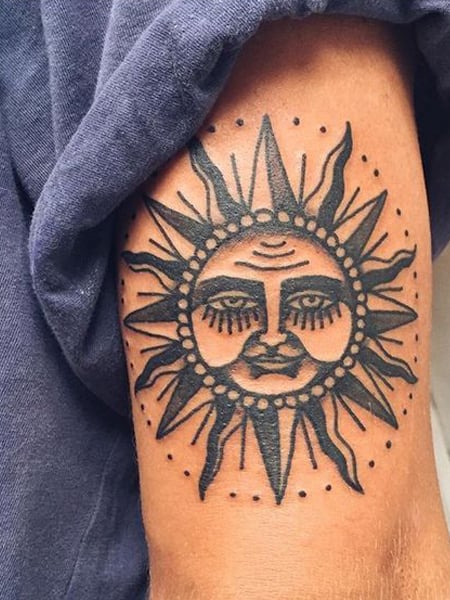 20 Radiant Sun Tattoos Design Ideas  Meaning