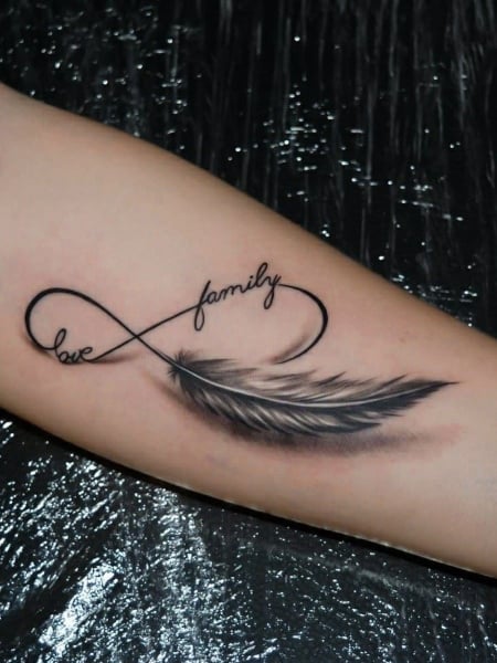 Name Tattoo with Peacock Feather and Flute in Jaipur at best price by Tattoo  Baba Art Factory Pvt Ltd  Justdial