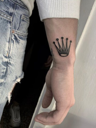 crown timepiece tattoo