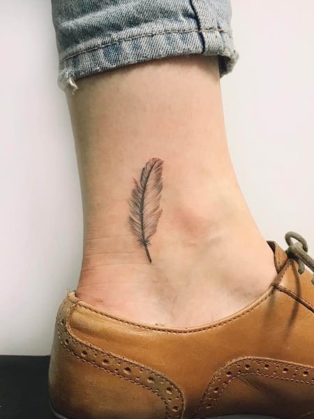 Freshly Wing Inked | Feather tattoos, Forearm tattoos, Eagle feather tattoos