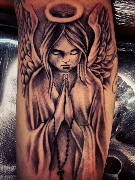 40 Angel Statue Tattoo Designs For Men  Carved Stone Ink Ideas  Statue  tattoo Lil b tattoo Tattoo designs men