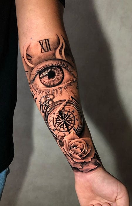 100 Awesome Watch Tattoo Designs  Art and Design  Watch tattoos Watch  tattoo design Hand tattoos for guys