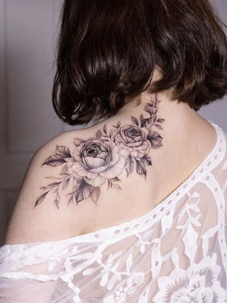 Wild flower shoulder cap for Jaymee 💐... - Jess Doyle Tattoos | Facebook