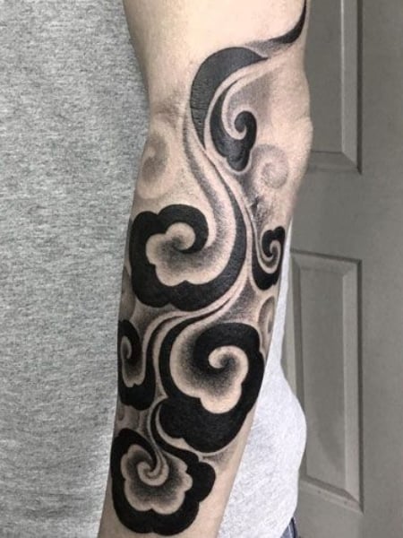 Tattoo uploaded by Vincent Holy Tiger Tattoo  Japanese Irezumi Sleeve   Koi Fish Clouds Rocks Coverup Lotus Finger Waves Wind Bars done at  Holy Tiger Tattoo Private Studio Caluire et Cuire