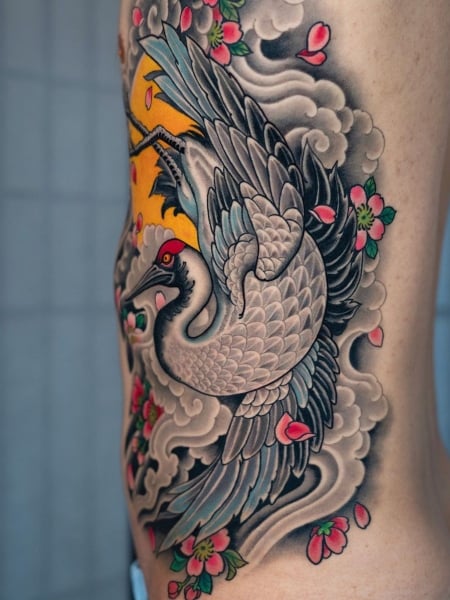Bird and pine tree Japanese tattoo sleeve - Japanese and Asian Tattoos -  Last Sparrow Tattoo