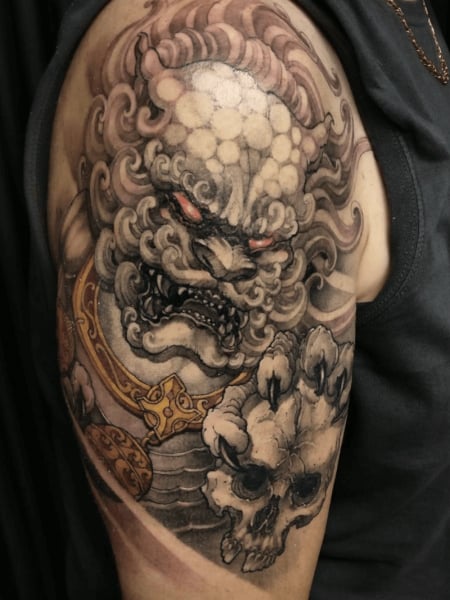 Chronic Ink Tattoo  Toronto Tattoo Bull and dragon head tattoo done by  Master Ma  Taurus tattoos Bull tattoos Dragon head tattoo