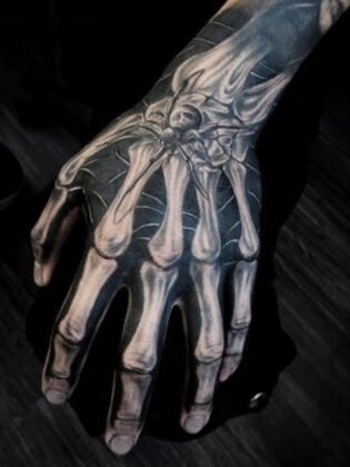 20 Cool Skeleton Hand Tattoo Ideas & Meaning - The Trend Spotter