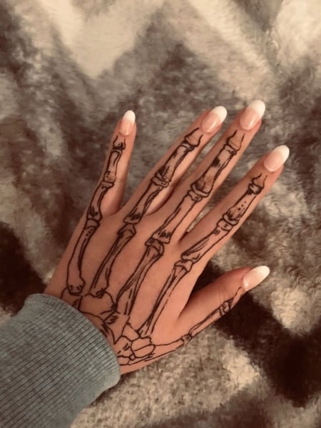 Skeleton Hands Svg Svg Bundle Skull Skeleton Hand Middle  Etsy  Skeleton  hand tattoo Skeleton hands drawing Skull hand tattoo