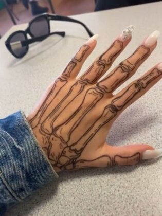 20 Skeleton Hand Tattoos That are Terrifying and Cool 