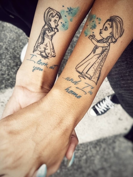 DC Tattoos  Fun Disney Sisters piece for two awesome ladies  Facebook