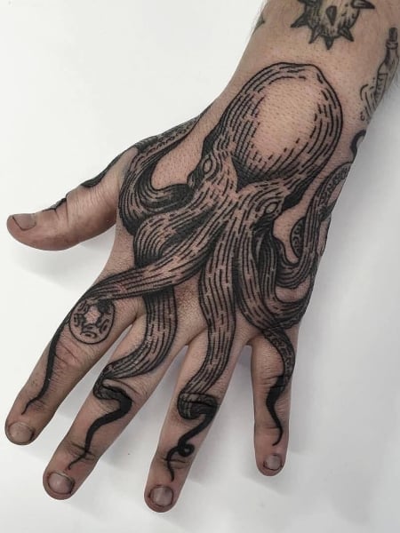 Lucky Cat Tattoo Studio  Neo Traditional octopus on Dave Artist Sarah   Facebook