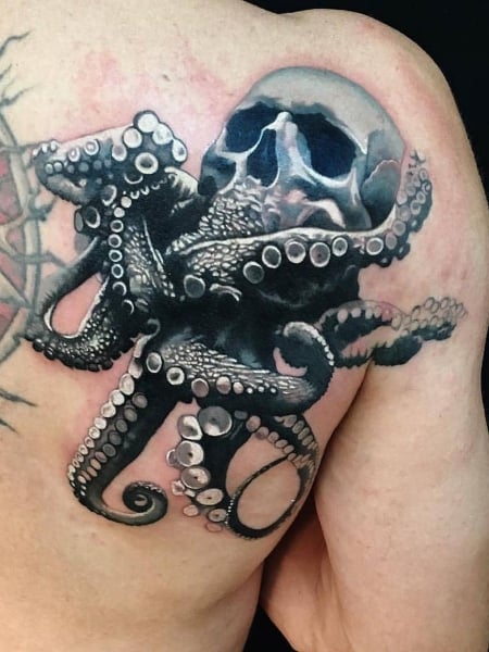 Octopus done by Yuriy Shevchenko in Frankfurt  rtattoos