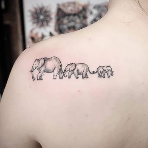 Elephant family tattoo design Stock Vector | Adobe Stock