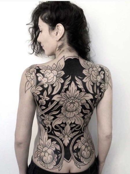 30 Upper Lower Full Back Tattoo Ideas For Women Many Flower Designs   Saved Tattoo