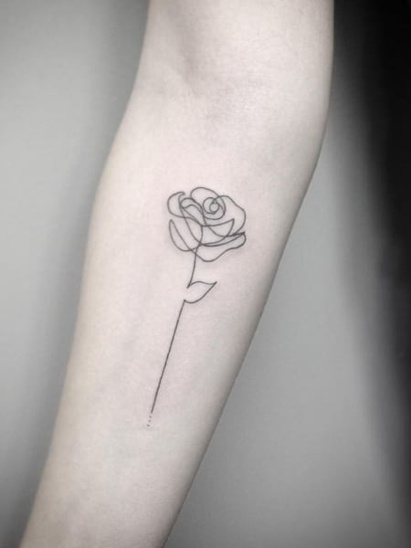 Minimalist Flower Tattoo  Ace Tattooz