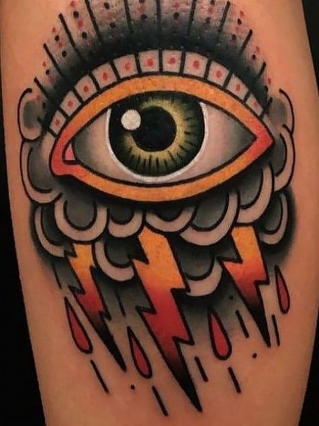 Traditional eye and spider web by rocotatt  Tattoogridnet