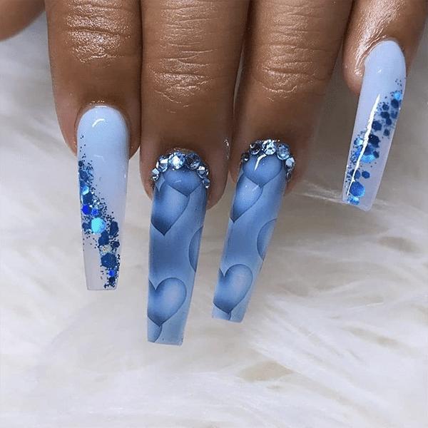 acrylic nails designs with diamonds