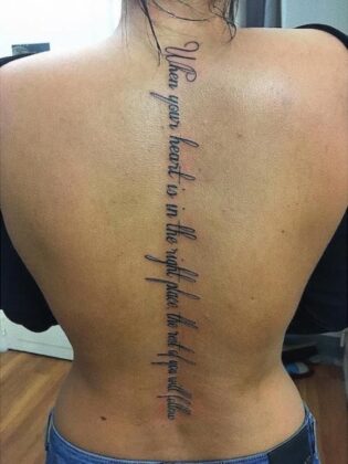 quote spine tattoos