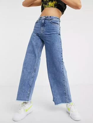 Szerokie Spodnie Jeansowe 