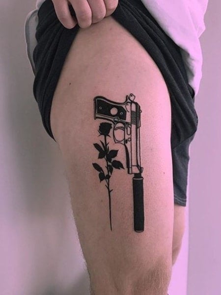 gun tattoo designs for men
