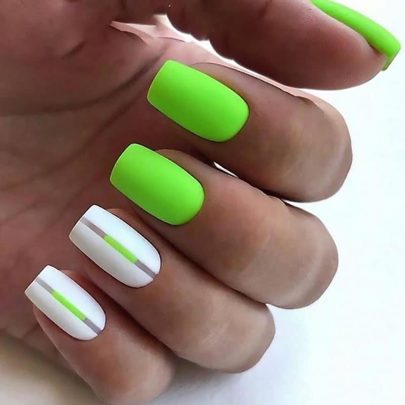 neon lime green nail polish