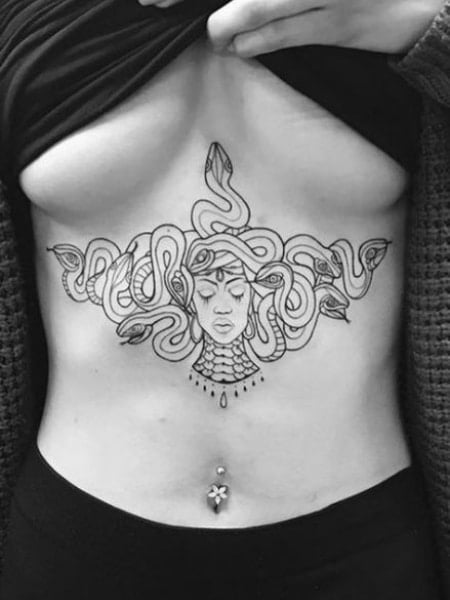 Women's Under Breast Tattoos - Photos of Works By Pro Tattoo Artists at  theYou.com