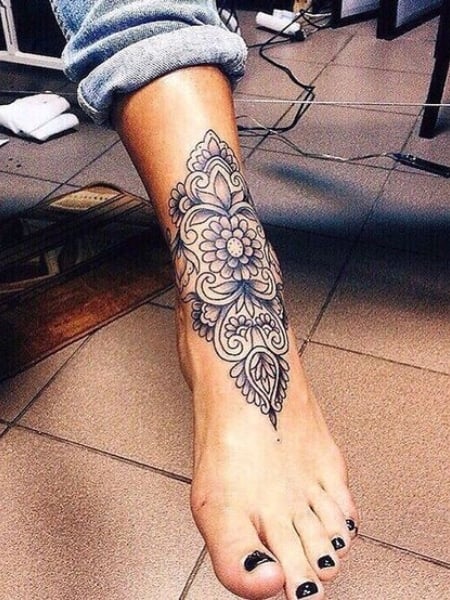 Tattoo uploaded by Tooie Hayley  Foot lotus by Hayley  Tattoodo