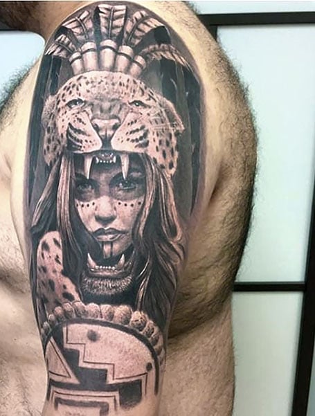 aztec jaguar tattoo