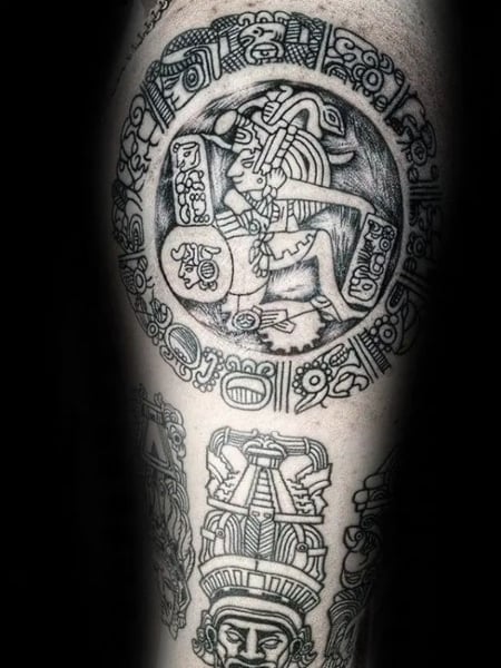 Aztec or Mayan Tattoo Sleeve | Joel Gordon Photography