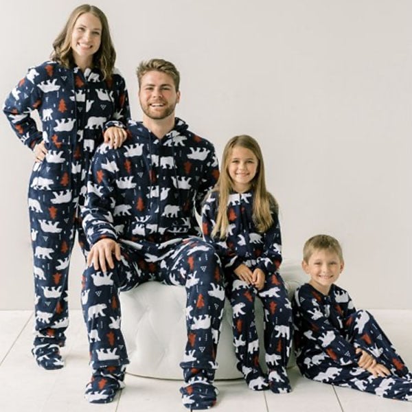 Classic Navy Cowboy Christmas Pajama Set