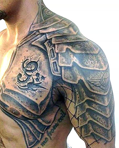 ArtStation  Armor tattoo full sleeve viking theme
