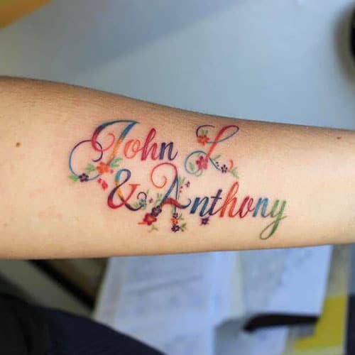 the name john tattoo