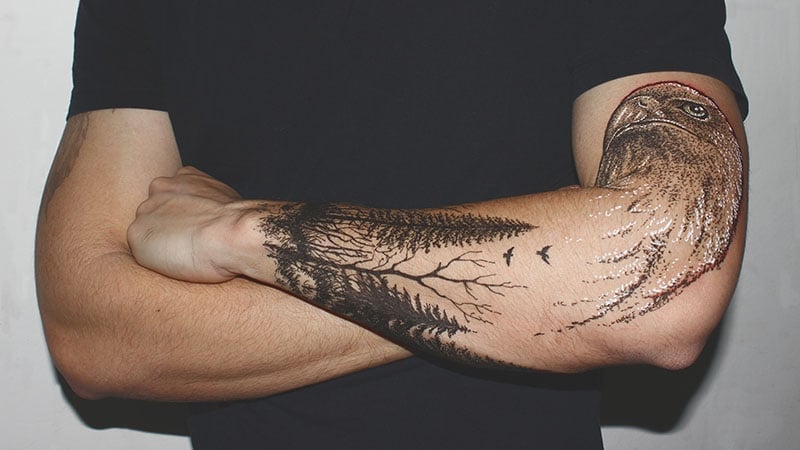 Share 85 about forearm eagle band tattoo latest  indaotaonec