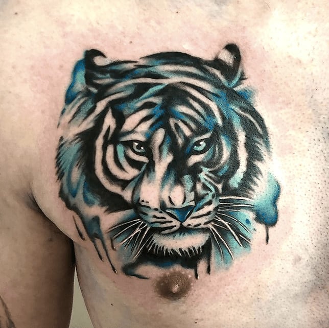 Coloured tiger under skin rip tattoo on back | Skin tear tattoo, Rip tattoo,  Tattoos