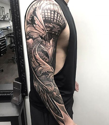 Realistic Eagle Tattoo on Shoulder Tattoo Idea