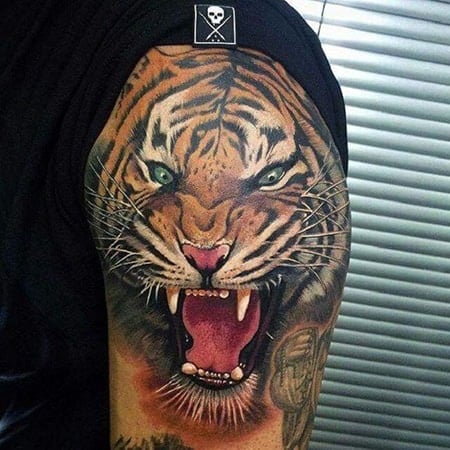 Tattoo uploaded by Yakuza official  Tigers gratitude tattoodo blackink  stainstudio roar tiger handtattoo yakuzaofficial  Tattoodo