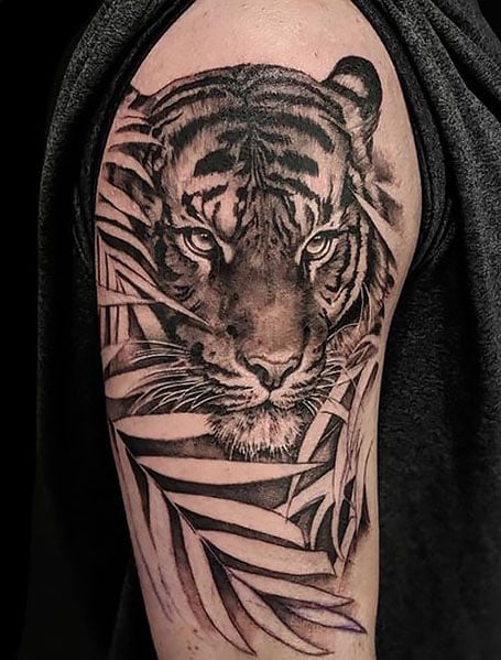 Discover 76+ shoulder tiger tattoo designs best - thtantai2