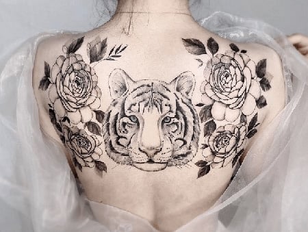White Tiger Head Traditional Tattoo art illustration Poster for Sale by  SevenRelics  Redbubble