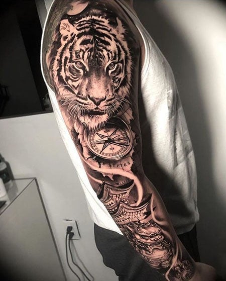 Update more than 70 sleeve tattoo tiger  thtantai2